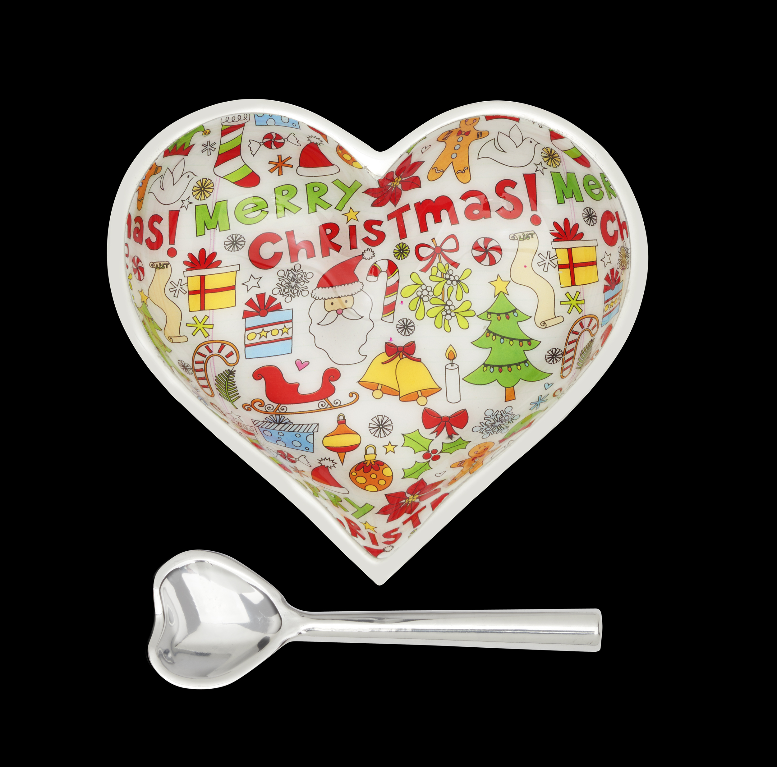 Happy Christmas Heart with Heart Spoon